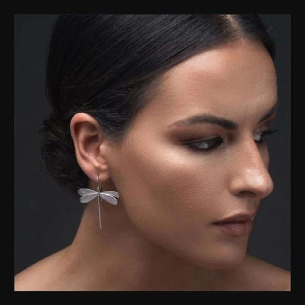 Dragonfly Drop Earrings - Picture 8 of 10